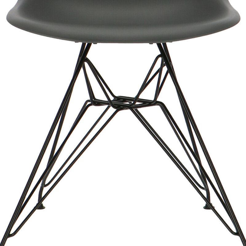 POPfurniture POP Stuhl DSR Schwarzes Untergestell Anthrazit