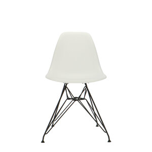 POPfurniture Chaise POP DSR Pieds Noirs Blanc