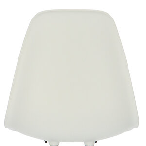 POPfurniture Chaise POP DSR Pieds Noirs Blanc