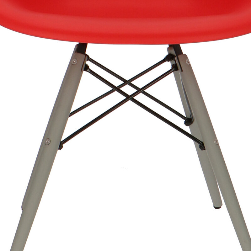 POPfurniture POP Stol DAW Grå Chassis Rød