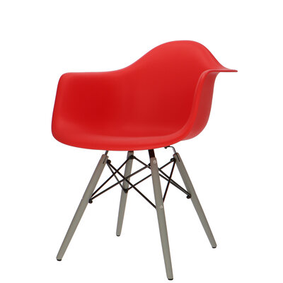 POPfurniture POP Chair DAW Grey Base Red POP Chair DAW Grey Base Red