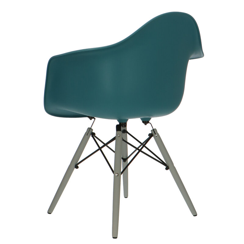 POPfurniture POP Chair DAW Grey Base Petrol Blue