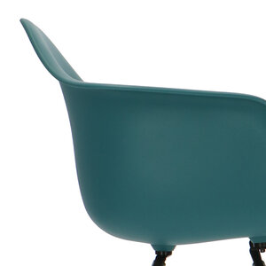 POPfurniture POP Chair DAW Grey Base Petrol Blue
