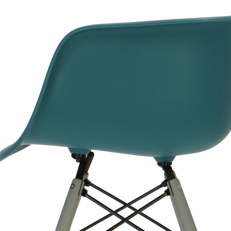 POPfurniture POP Stuhl DAW Graues Untergestell Petrolblau