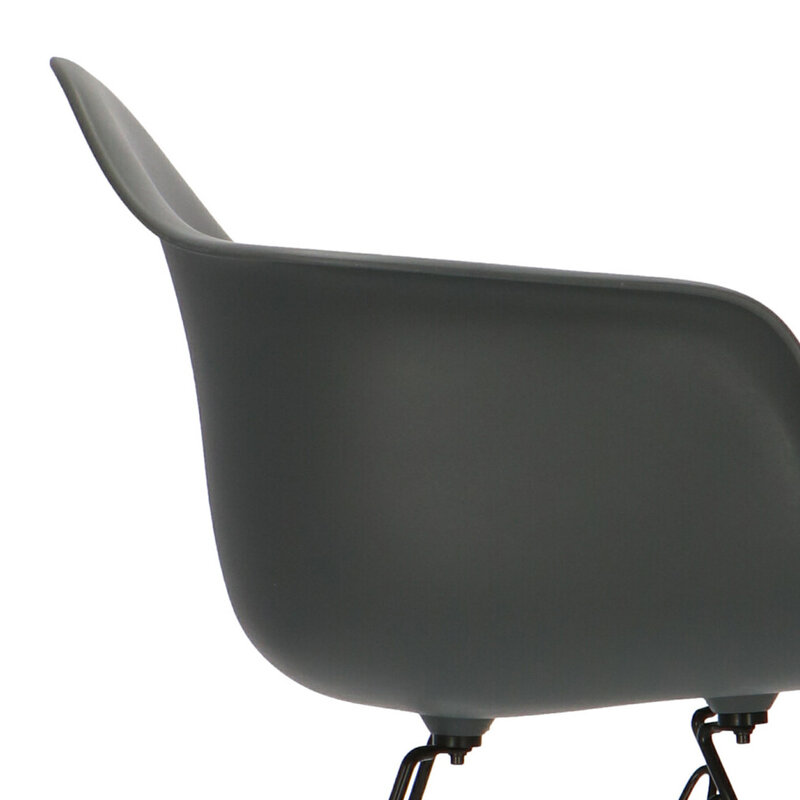 POPfurniture Chaise POP DAR Pieds Noirs Anthracite