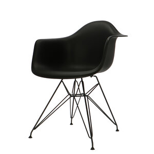 POPfurniture POP Stuhl DAR Schwarzes Untergestell Schwarz