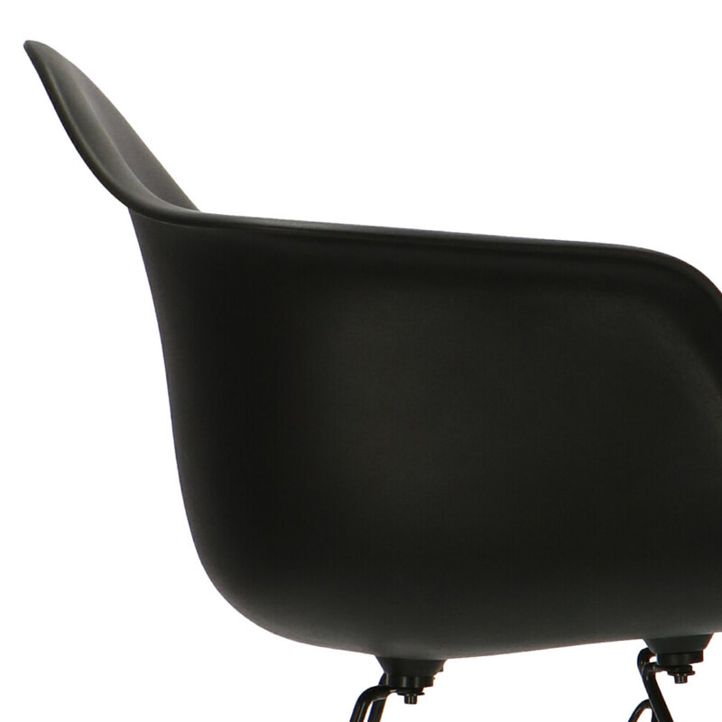 POPfurniture POP Stuhl DAR Schwarzes Untergestell Schwarz