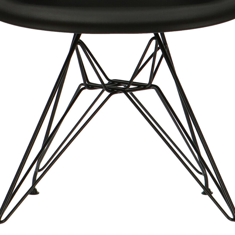 POPfurniture POP Stuhl DAR Schwarzes Untergestell Schwarz