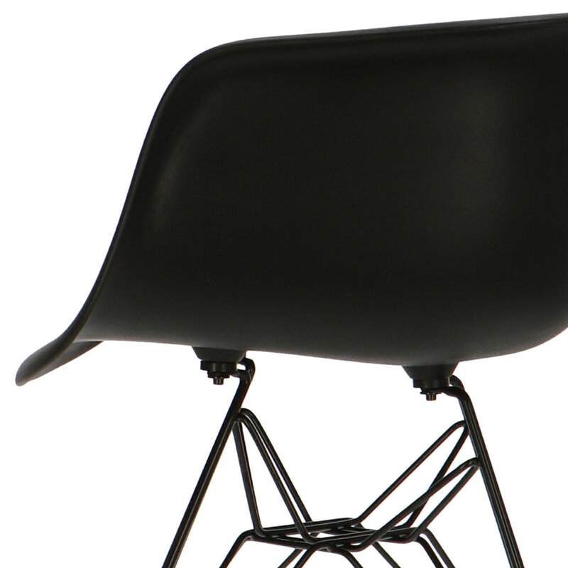 POPfurniture POP Stuhl DAR Schwarzes Untergestell Schwarz