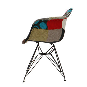 POPfurniture POP Stol DAR Sort Chassis Patchwork