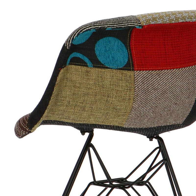 POPfurniture POP Chair DAR Black Base Patchwork