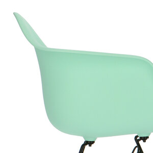 POPfurniture Chaise POP DAR Pieds Noirs Vert Menthe