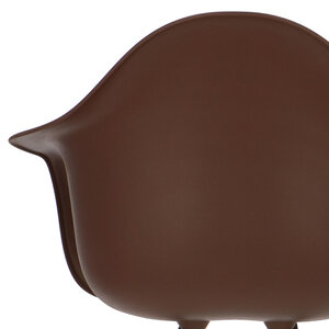 POPfurniture POP Stuhl DAW Graues Untergestell Braun