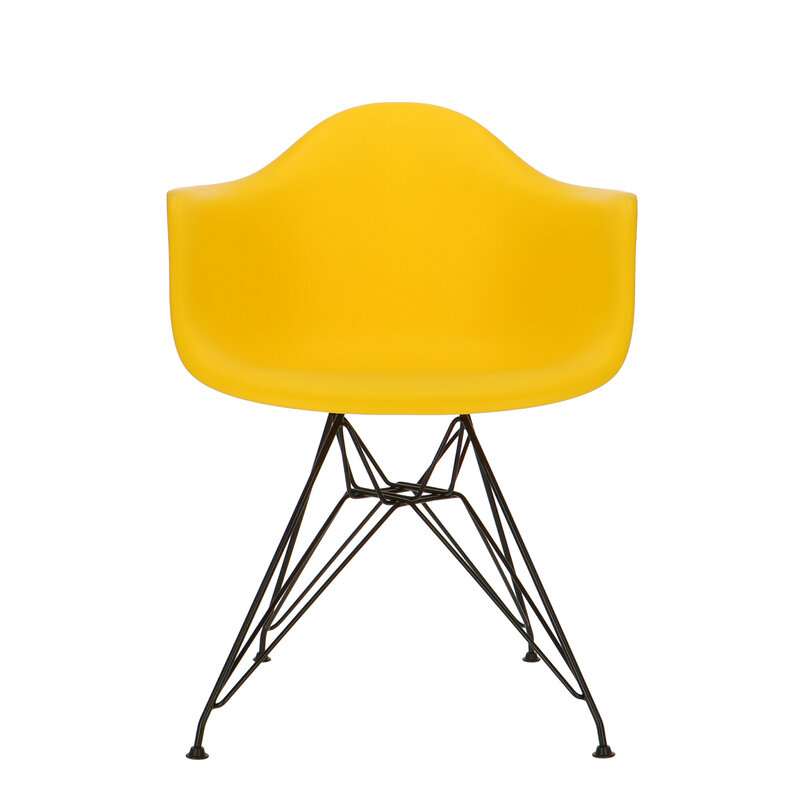 POPfurniture Chaise POP DAR Pieds Noirs Jaune