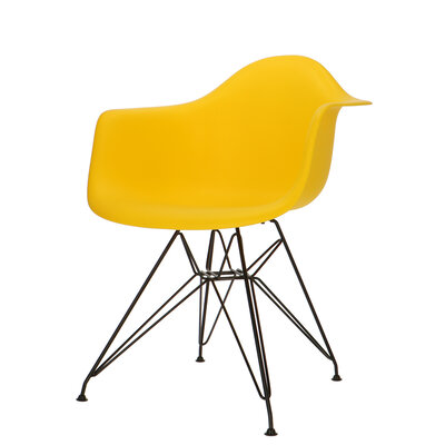 POPfurniture POP Chair DAR Black Base Yellow POP Chair DAR Black Base Yellow