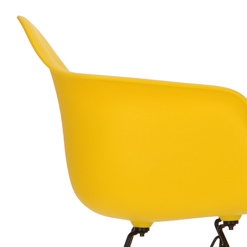 POPfurniture POP Chair DAR Black Base Yellow