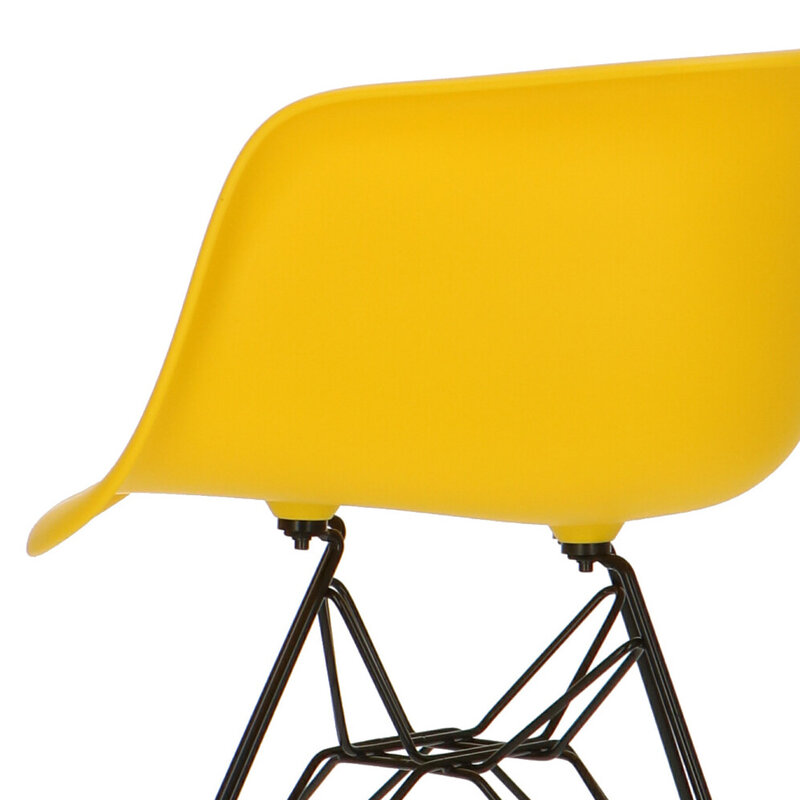 POPfurniture Chaise POP DAR Pieds Noirs Jaune