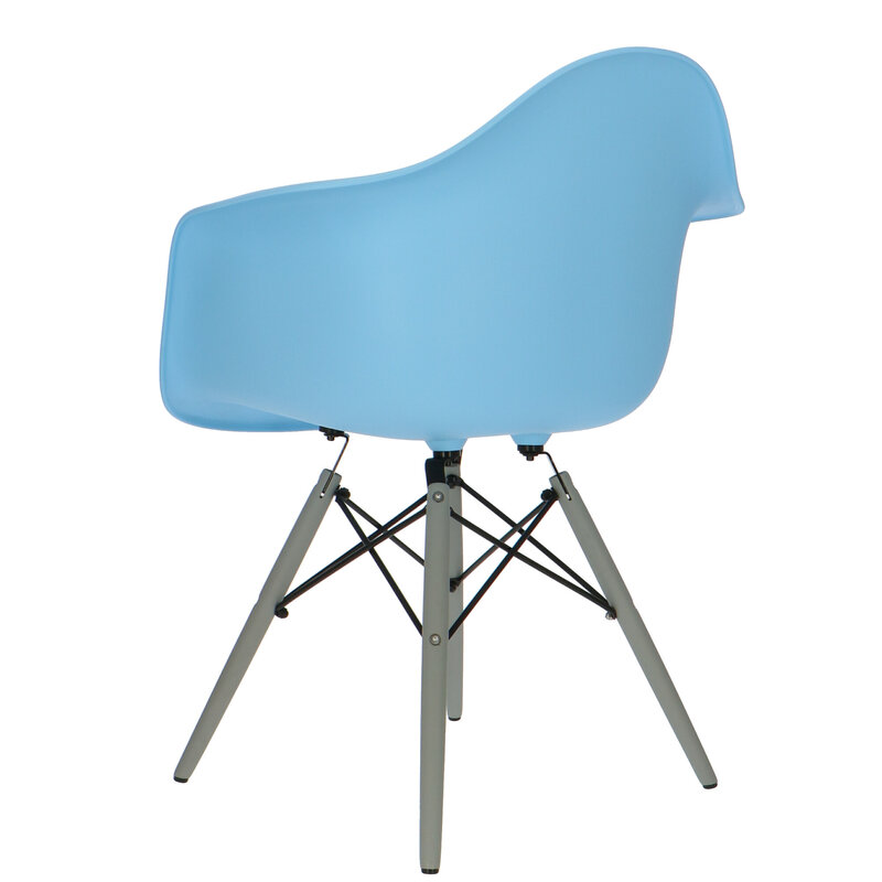 POPfurniture Chaise POP DAW Pieds Gris Bleu