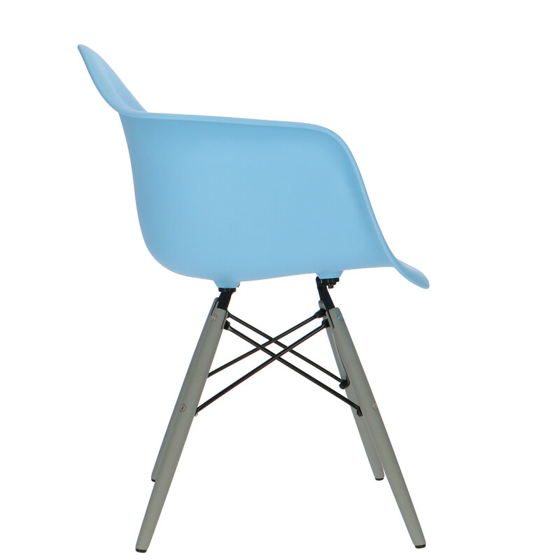 POP Stuhl DAW Graues Untergestell Blau POPfurniture POP Stuhl DAW Graues Untergestell Blau