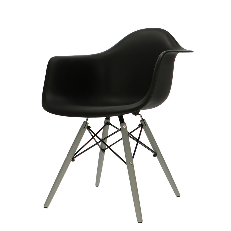 Chaise POP DAW Pieds Gris Noir POPfurniture Chaise POP DAW Pieds Gris Noir