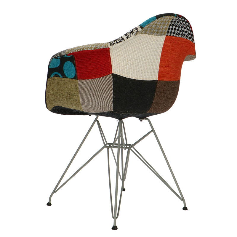 POPfurniture POP Chair DAR Grey Base Patchwork