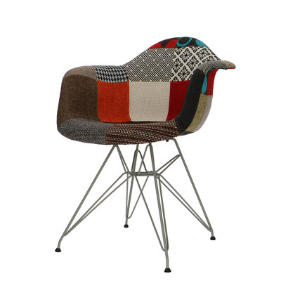 POPfurniture POP Stol DAR Grå Chassis Patchwork POP Stol DAR Grå Chassis Patchwork
