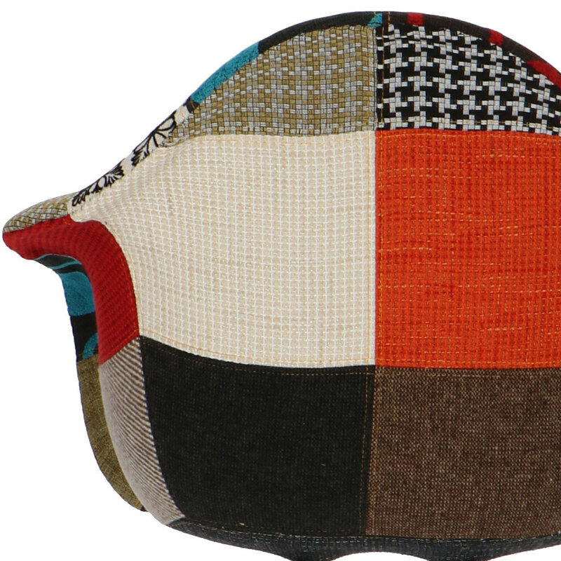 POPfurniture POP Stuhl DAR Graues Untergestell Patchwork