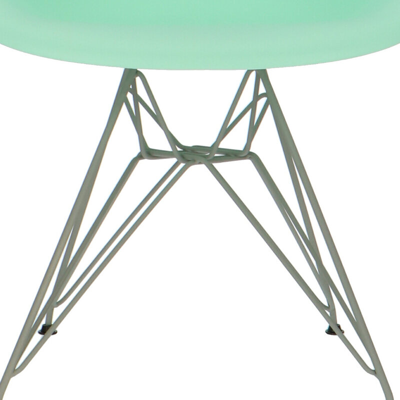 POPfurniture POP Stuhl DAR Graues Untergestell Minzgrün