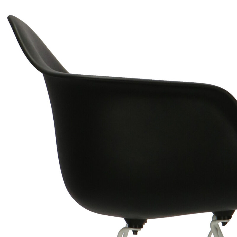 POPfurniture POP Stuhl DAR Weißes Untergestell Schwarz