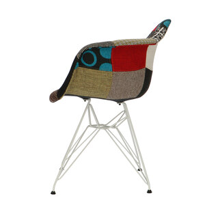 POP Stuhl DAR Weißes Untergestell Patchwork POPfurniture POP Stuhl DAR Weißes Untergestell Patchwork