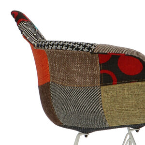 POPfurniture POP Chair DAR White Base Patchwork