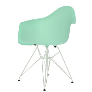 POPfurniture Chaise POP DAR Pieds Blancs Vert Menthe