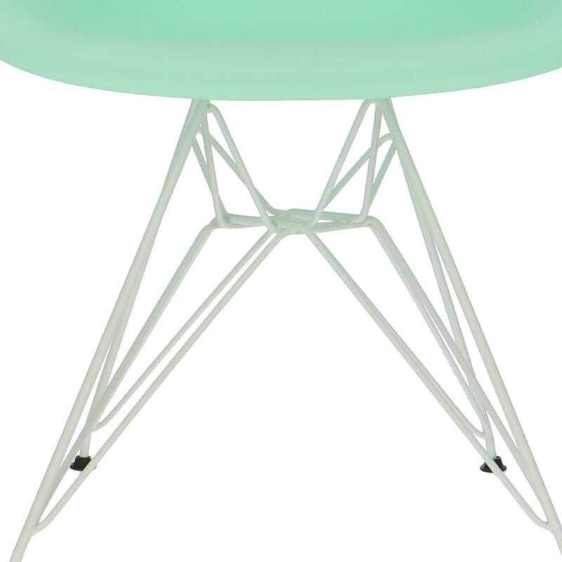 POPfurniture Chaise POP DAR Pieds Blancs Vert Menthe