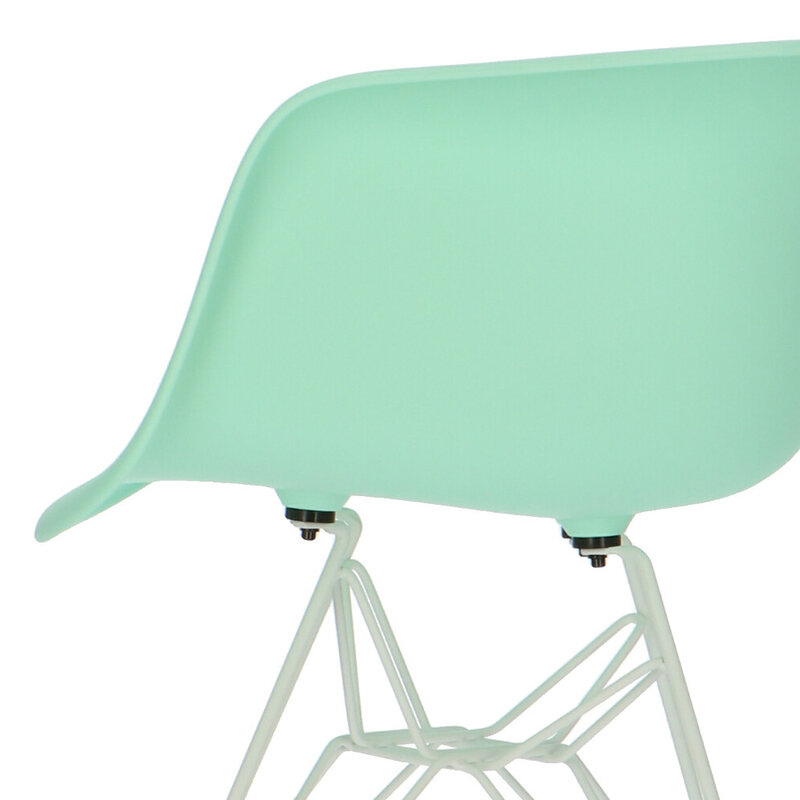 POPfurniture Chaise POP DAR Pieds Blancs Vert Menthe