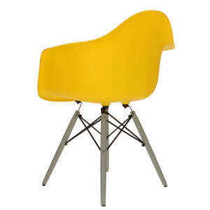 POPfurniture POP Chair DAW Grey Base Yellow