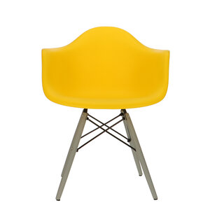 POPfurniture POP Chair DAW Grey Base Yellow