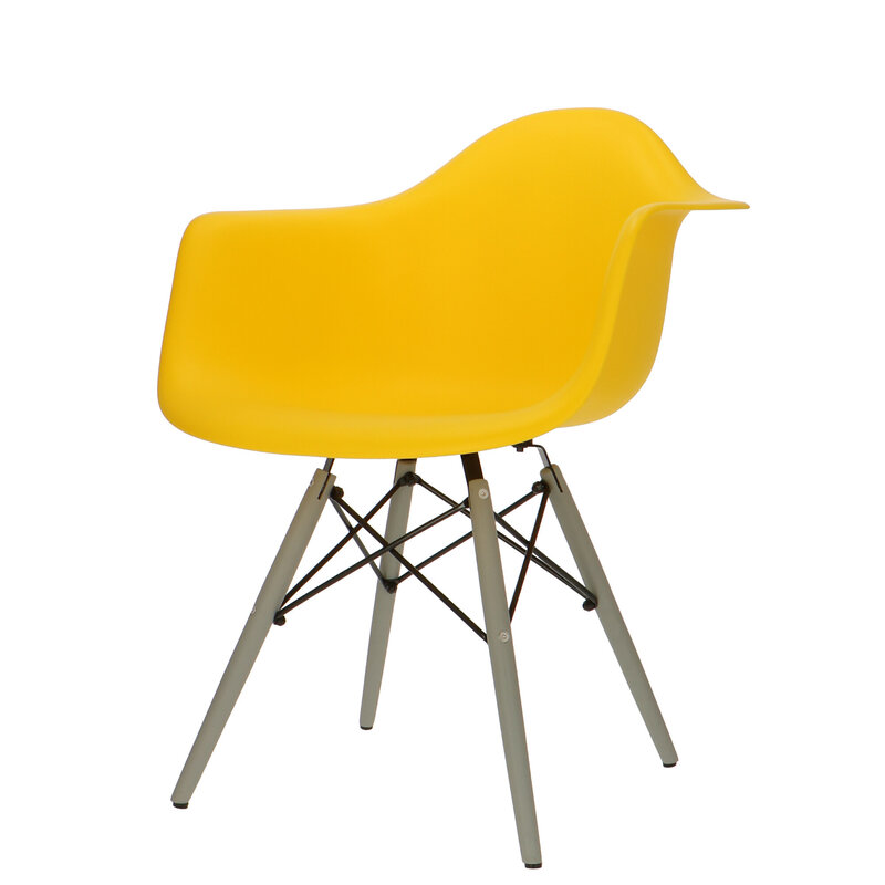 POPfurniture POP Chair DAW Grey Base Yellow