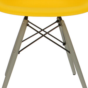 POPfurniture POP Chair DAW Grey Base Yellow