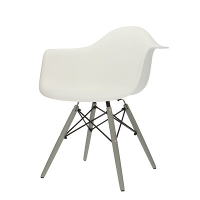 POPfurniture POP Stol DAW Grå Chassis Hvid POP Stol DAW Grå Chassis Hvid