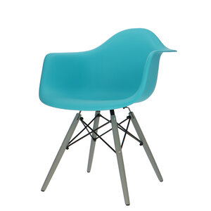 POPfurniture Chaise POP DAW Pieds Gris Turquoise