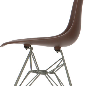 POPfurniture Chaise POP DSR Pieds Gris Brun