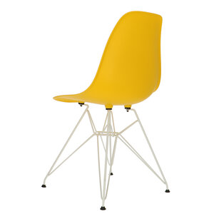 POPfurniture POP Chair DSR White Base Yellow