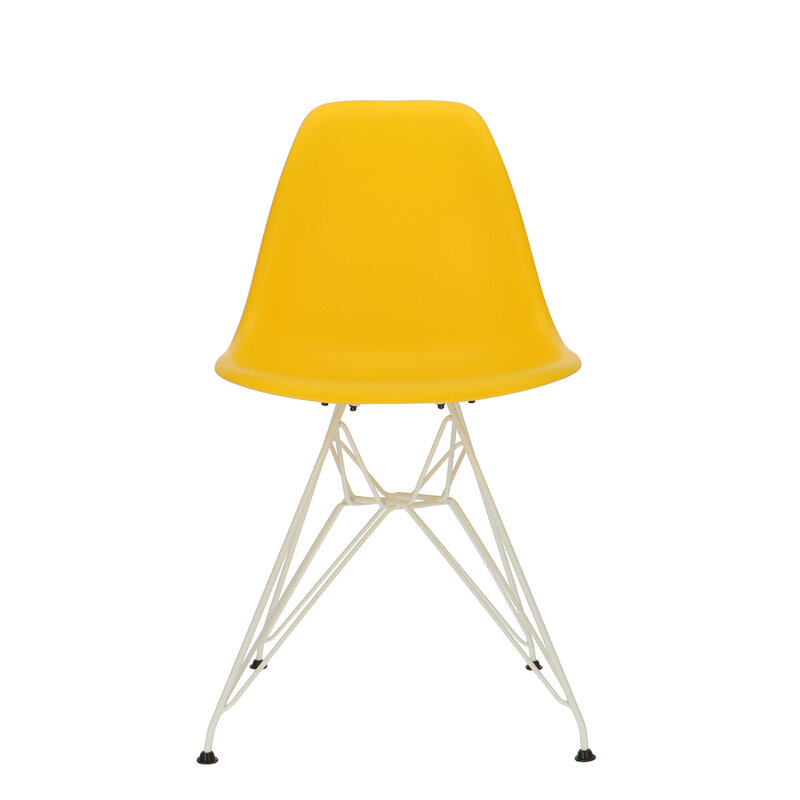 POPfurniture POP Stol DSR Hvid Chassis Gul