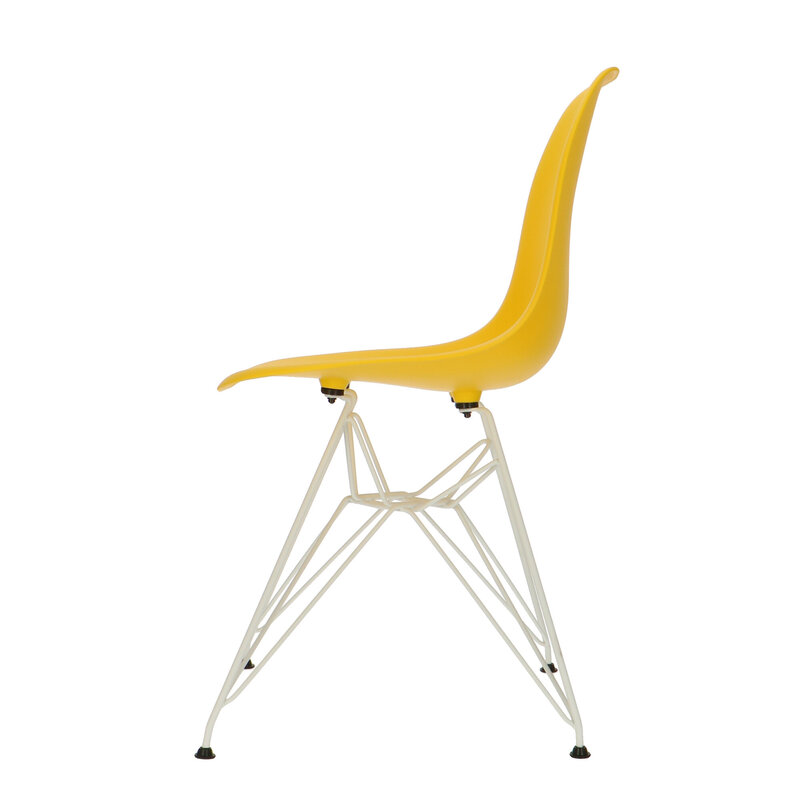 POPfurniture POP Chair DSR White Base Yellow