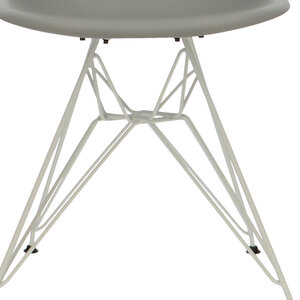 POPfurniture POP Chair DSR White Base Grey