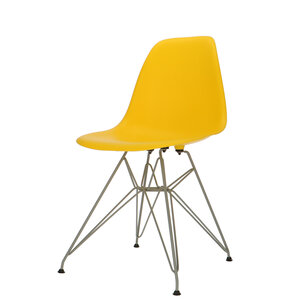 POPfurniture Chaise POP DSR Pieds Gris Jaune