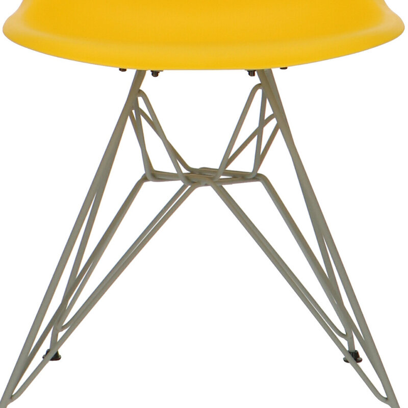 POPfurniture POP Stol DSR Grå Bas Gul