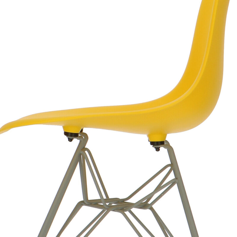 POPfurniture POP Stuhl DSR Graues Untergestell Gelb