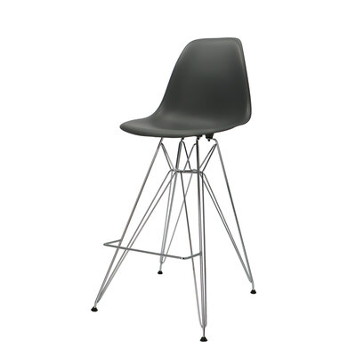 POPfurniture POP DSR Tabouret De Bar Anthracite POP DSR Tabouret De Bar Anthracite