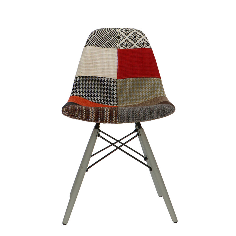 POPfurniture POP Stol DSW Grå Chassis Patchwork